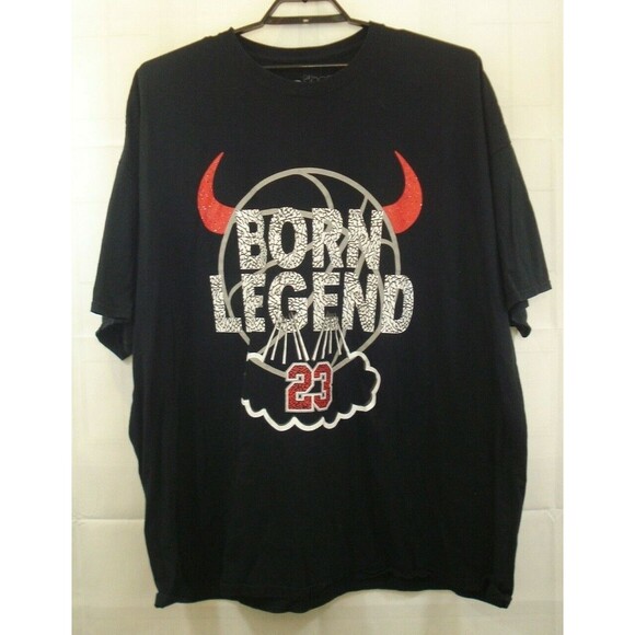 Born Legend T shirt Chicago Bulls #23 2 Monkeys Mens Made In USA Sz 5XL - Picture 2 of 5